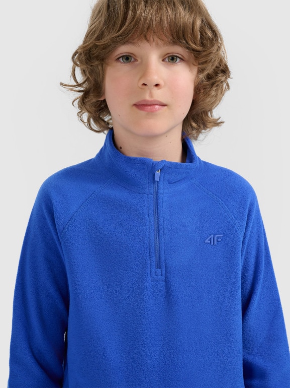 Chłopięca bielizna termiczna polarowa (góra) 4F 4FJRAW25UFLEM072- niebieska