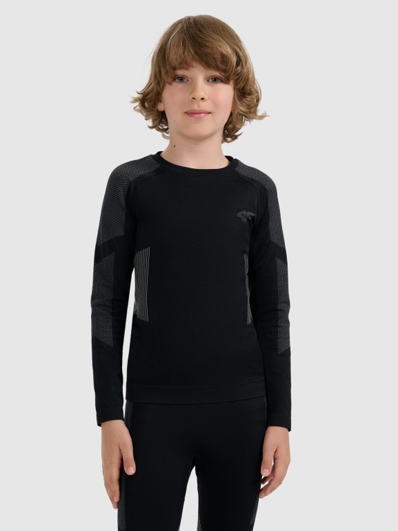 Chłopięca bielizna termoaktywna (komplet) 4F 4FJRAW25USEAM294 - czarna