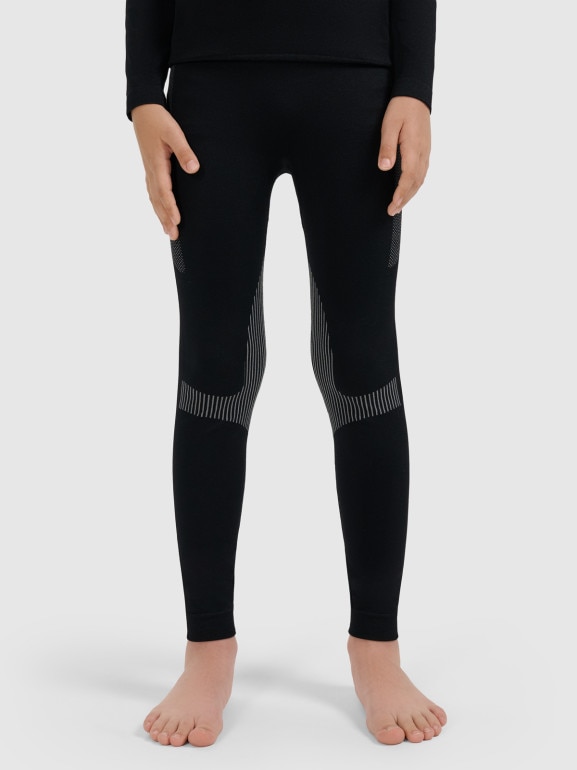 Chłopięca bielizna termoaktywna (komplet) 4F 4FJRAW25USEAM294 - czarna