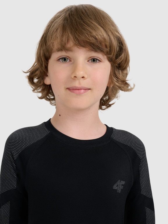 Chłopięca bielizna termoaktywna (komplet) 4F 4FJRAW25USEAM294 - czarna
