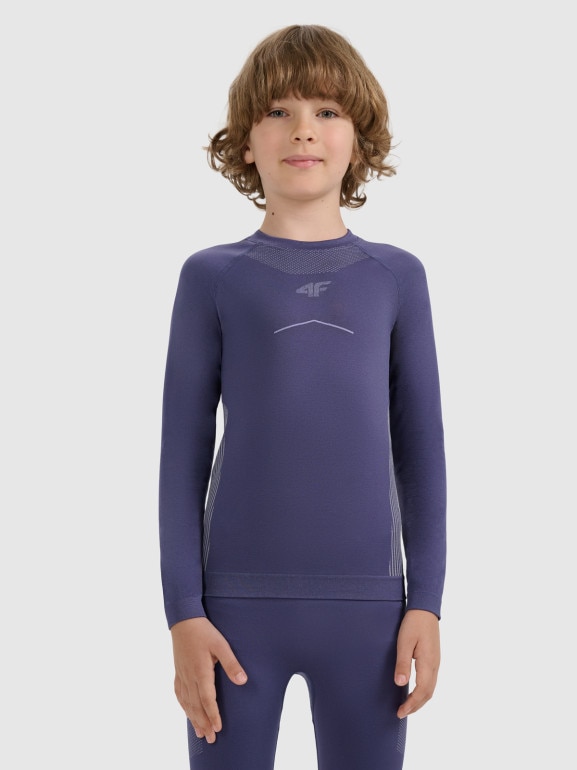 Chłopięca bielizna termoaktywna komplet 4F 4FJRAW25USEAM265 - granatowa