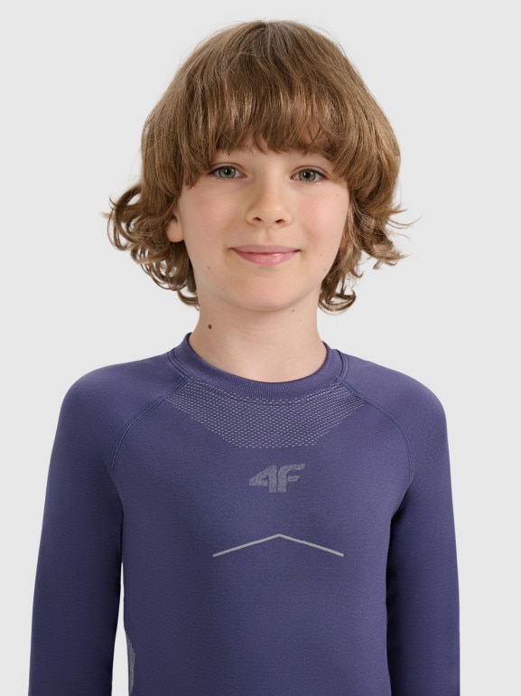 Chłopięca bielizna termoaktywna komplet 4F 4FJRAW25USEAM265 - granatowa