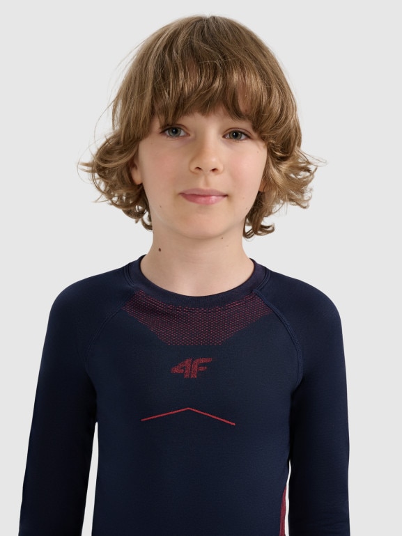 Chłopięca bielizna termoaktywna komplet 4F 4FJRAW25USEAM265 - granatowa