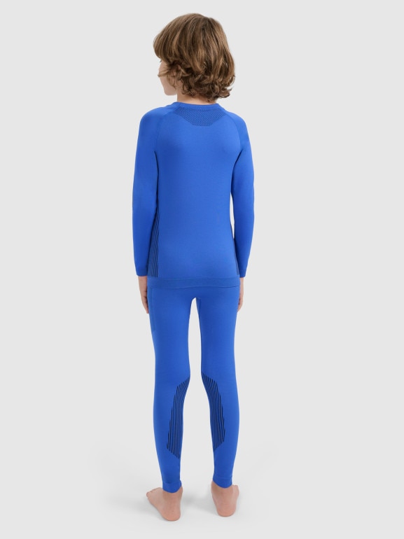 Chłopięca bielizna termoaktywna komplet 4F 4FJRAW25USEAM265 - niebieska