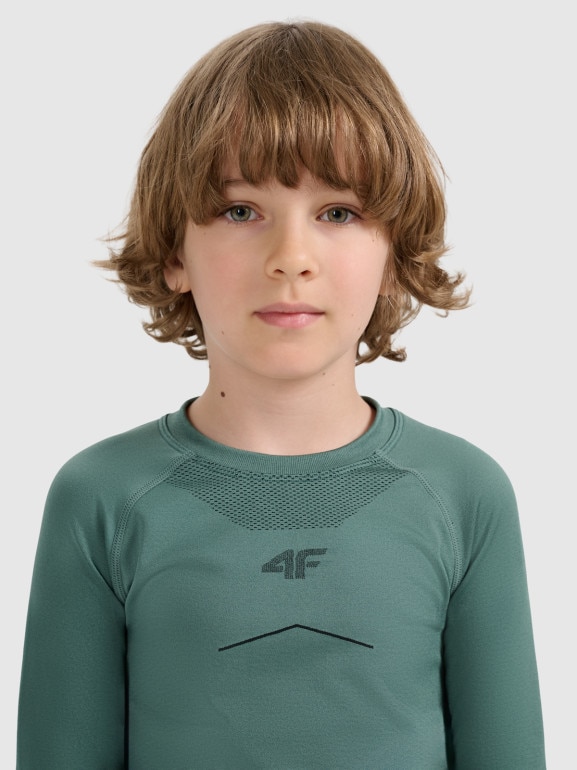Chłopięca bielizna termoaktywna komplet 4F 4FJRAW25USEAM265 - zielona