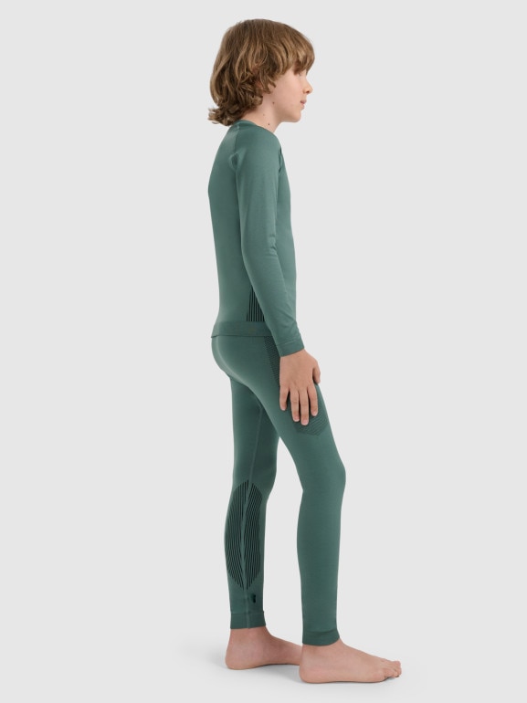 Chłopięca bielizna termoaktywna komplet 4F 4FJRAW25USEAM265 - zielona