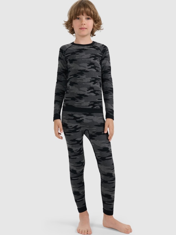 Chłopięca bielizna termoaktywna komplet 4F 4FJRAW25USEAM266 - multikolor