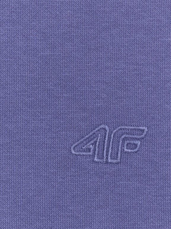 Chłopięca bluza dresowa nierozpinana z kapturem 4F 4FJRAW25TSWSM2490 - niebieska