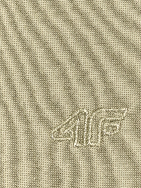 Chłopięca bluza dresowa nierozpinana z kapturem 4F 4FJRAW25TSWSM2490 - zielona