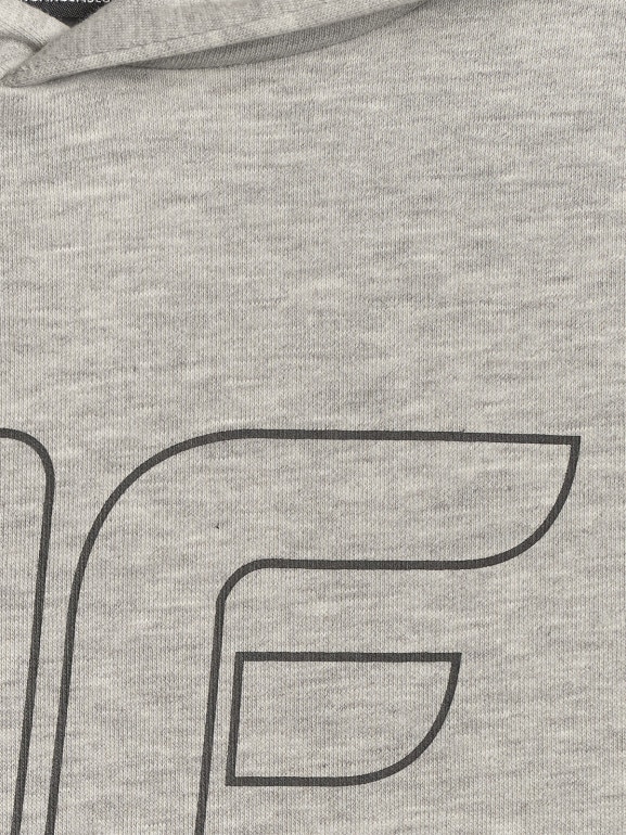 Chłopięca bluza nierozpinana z kapturem 4F 4FJRSS26TSWSM2748 - szara