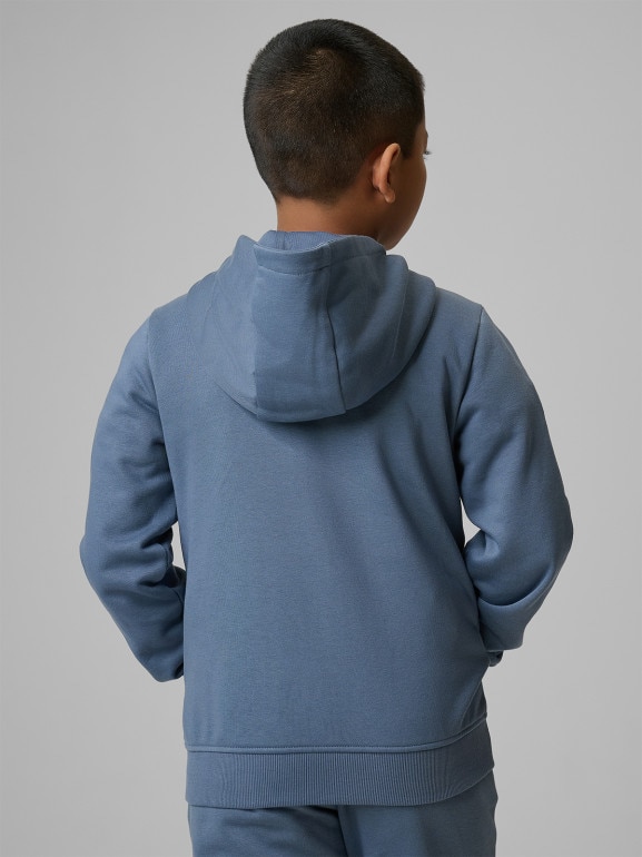 Chłopięca bluza rozpinana z kapturem 4F 4FJRSS26TSWSM2749 - denim