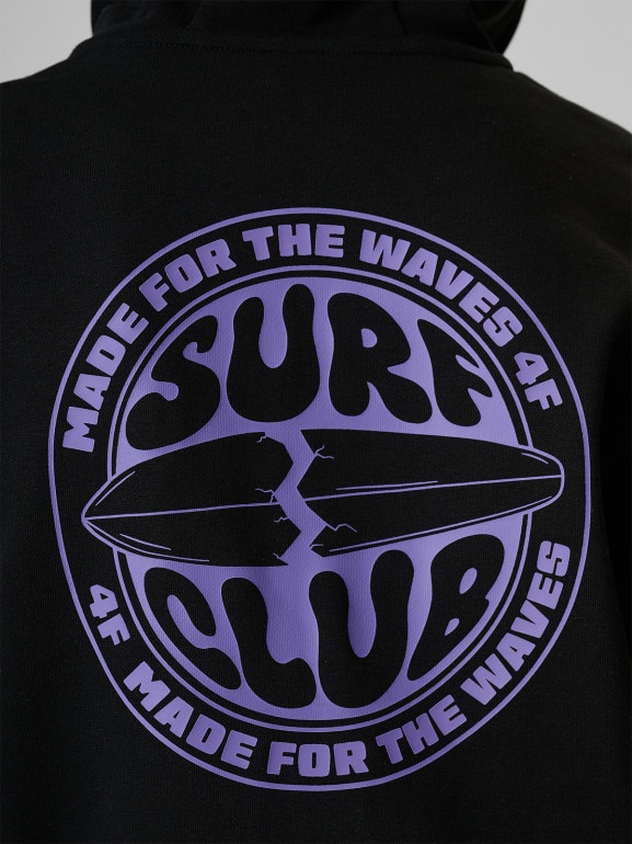 Chłopięca bluza rozpinana z kapturem 4F 4FJRSS26TSWSM2934 - czarna