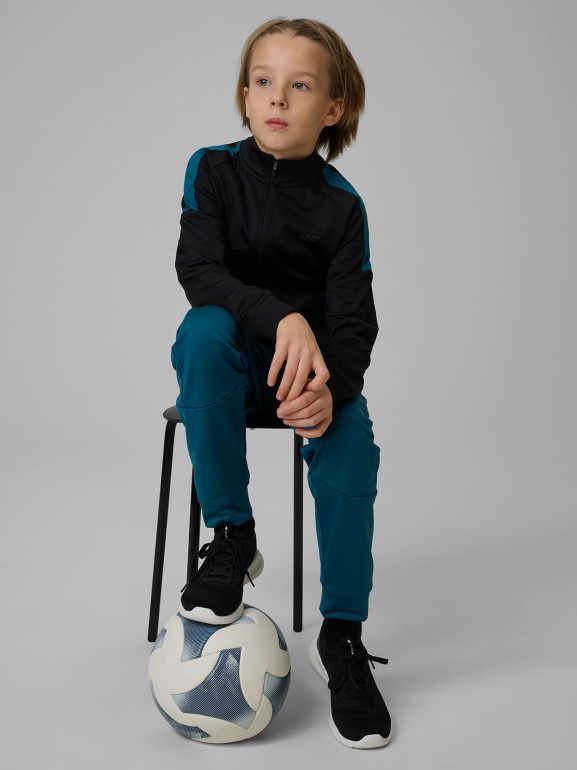 Chłopięca bluza treningowa 4F 4FJRSS26TFSWM0991 - czarna