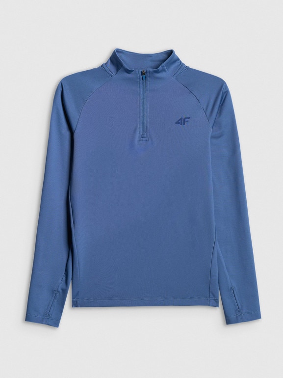 Chłopięca bluza treningowa 4F 4FJWSS26TFSWM689 - granatowa