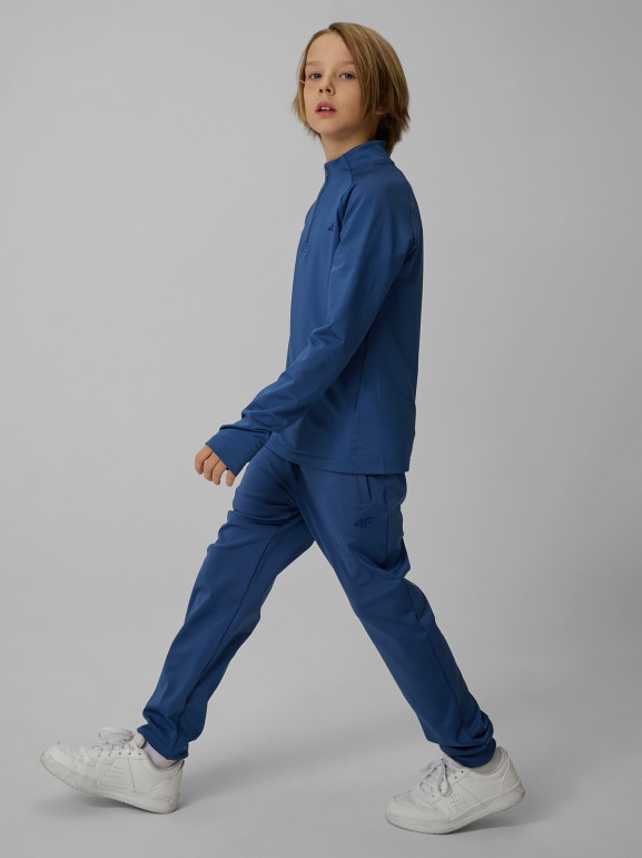 Chłopięca bluza treningowa 4F 4FJWSS26TFSWM689 - granatowa