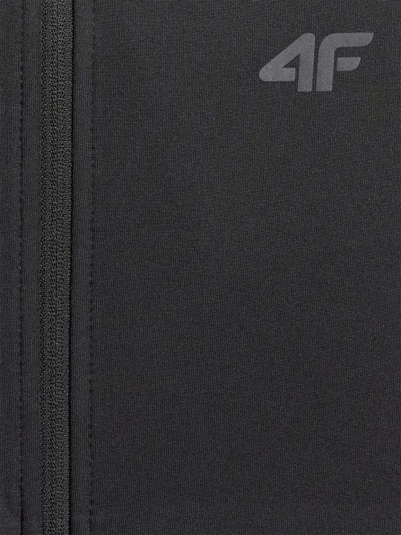 Chłopięca bluza treningowa rozpinana z kapturem 4F 4FJRSS26TFSWM0992 - czarna
