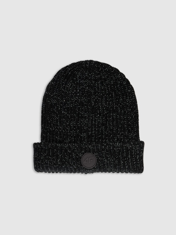 Chłopięca czapka odblaskowa 4F 4FJRAW25ACAPM0753 - czarna