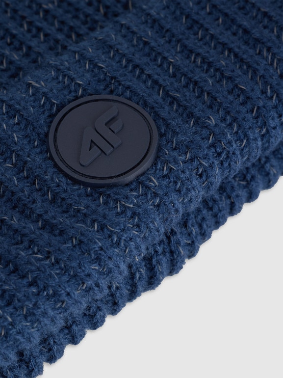 Chłopięca czapka odblaskowa 4F 4FJRAW25ACAPM0753 - niebieski