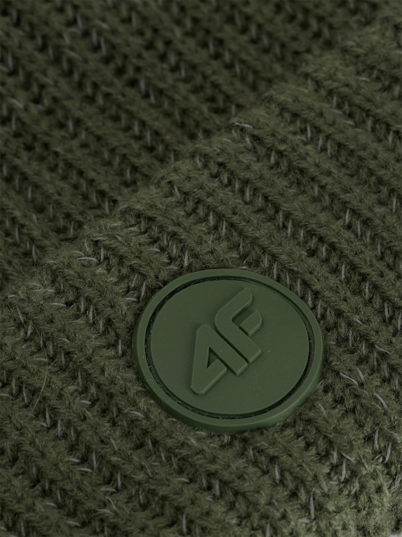 Chłopięca czapka odblaskowa 4F 4FJRAW25ACAPM0753 - zielona