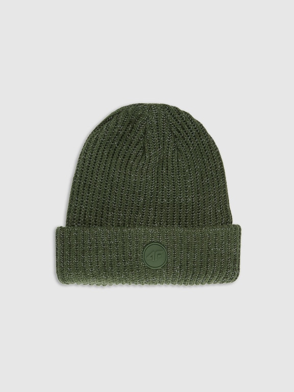 Chłopięca czapka odblaskowa 4F 4FJRAW25ACAPM0753 - zielona