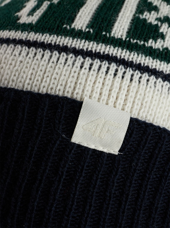 Chłopięca czapka z pomponem 4F 4FJRAW25ACAPM0752 - multikolor