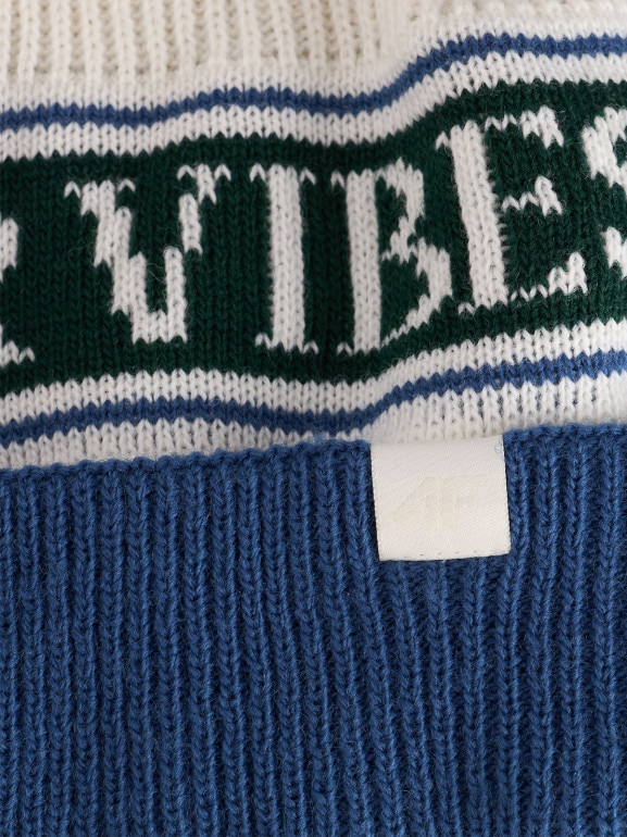 Chłopięca czapka z pomponem 4F 4FJRAW25ACAPM0752 - multikolor