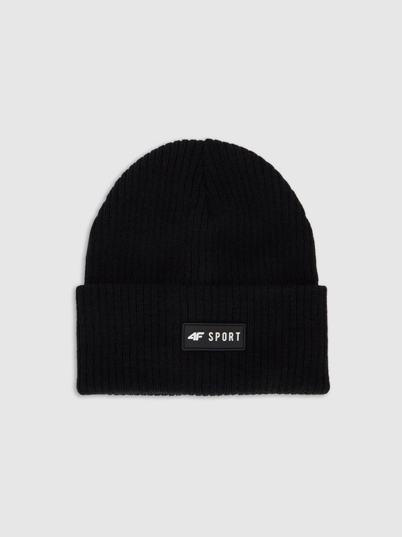 Chłopięca czapka zimowa 4F 4FJRAW25ACAPM0812 - czarna
