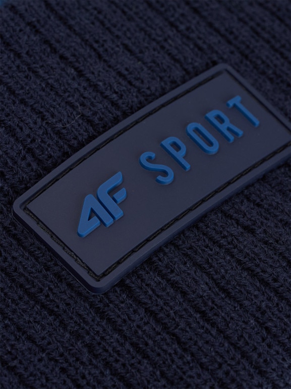 Chłopięca czapka zimowa 4F 4FJRAW25ACAPM0812 - granatowa