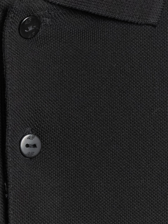 Chłopięca koszulka polo 4F 4FJRAW25TPTSM0749 - czarna