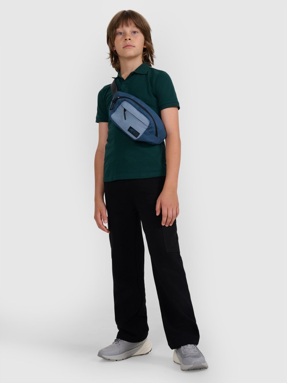 Chłopięca koszulka polo 4F 4FJRAW25TPTSM0749 - zielona