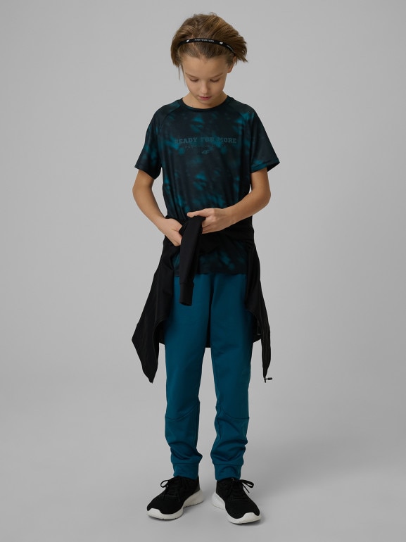 Chłopięca koszulka treningowa 4F 4FJRSS26TFTSM2389 - multikolor