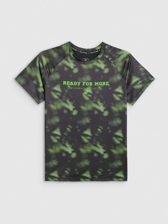Chłopięca koszulka treningowa 4F 4FJRSS26TFTSM2389 - multikolor
