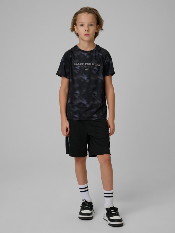 Chłopięca koszulka treningowa 4F 4FJRSS26TFTSM2389 - multikolor
