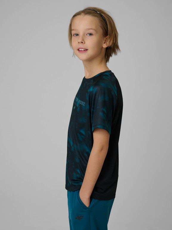 Chłopięca koszulka treningowa 4F 4FJRSS26TFTSM2389 - multikolor