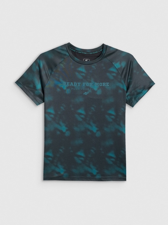 Chłopięca koszulka treningowa 4F 4FJRSS26TFTSM2389 - multikolor