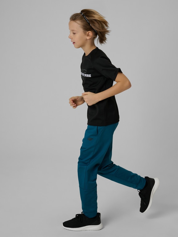 Chłopięca koszulka treningowa 4F 4FJRSS26TFTSM2391 - czarna