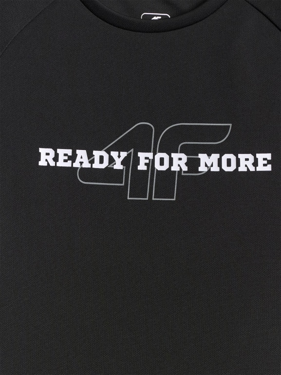 Chłopięca koszulka treningowa 4F 4FJRSS26TFTSM2391 - czarna