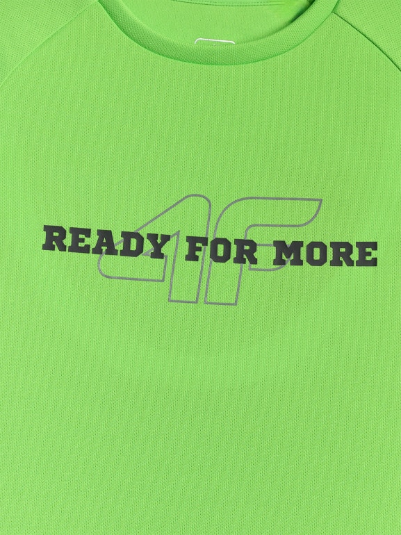 Chłopięca koszulka treningowa 4F 4FJRSS26TFTSM2391 - zielona