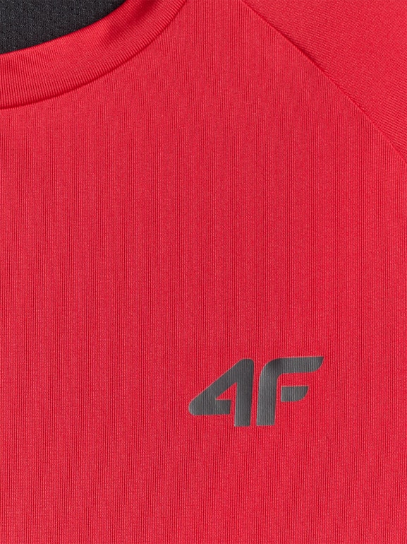 Chłopięca koszulka treningowa 4F 4FJWSS26TFTSM1971 - czerwona
