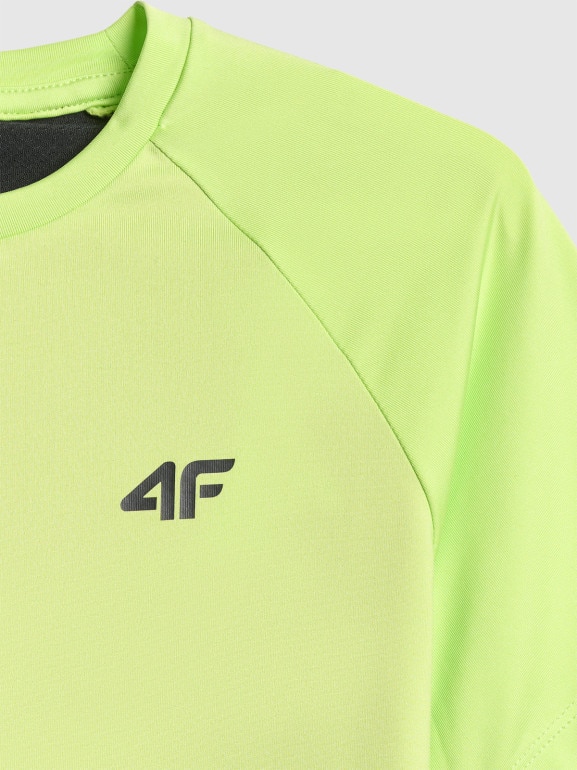 Chłopięca koszulka treningowa 4F 4FJWSS26TFTSM1971 - zielona