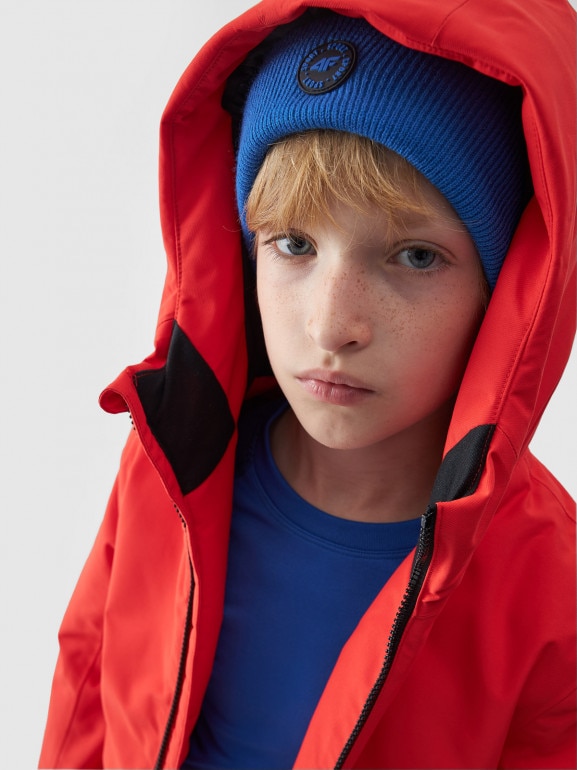 Chłopięca kurtka narciarska 4F 4FJWAW24TTJAM532 - czerwona