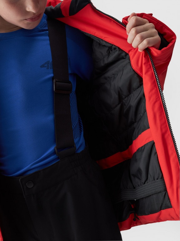 Chłopięca kurtka narciarska 4F 4FJWAW24TTJAM532 - czerwona