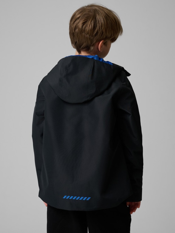 Chłopięca kurtka przejściowa 4F 4FJRSS26TTJAM1136 - czarna