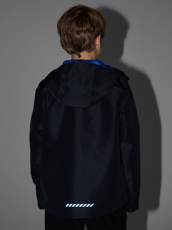 Chłopięca kurtka przejściowa 4F 4FJRSS26TTJAM1136 - czarna
