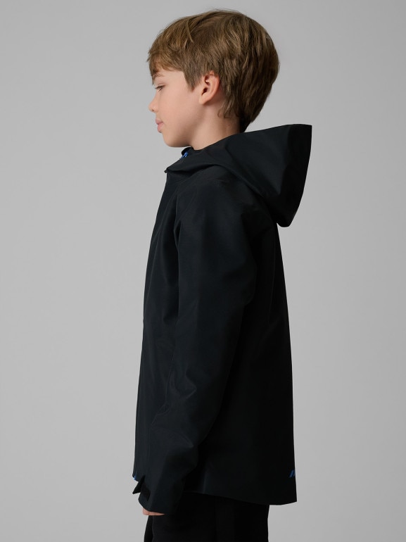 Chłopięca kurtka przejściowa 4F 4FJRSS26TTJAM1136 - czarna