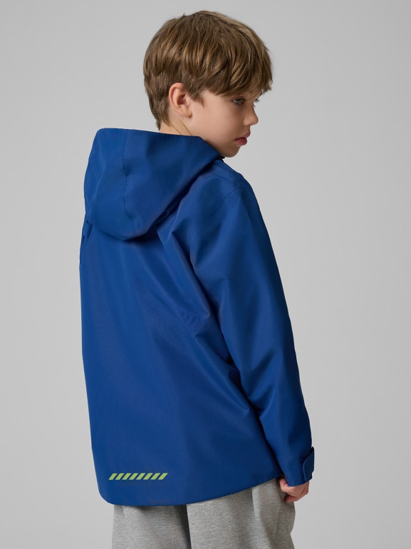 Chłopięca kurtka przejściowa 4F 4FJRSS26TTJAM1136 - granatowy