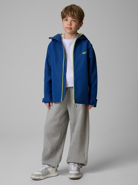 Chłopięca kurtka przejściowa 4F 4FJRSS26TTJAM1136 - granatowy