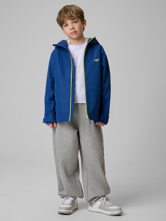 Chłopięca kurtka przejściowa 4F 4FJRSS26TTJAM1136 - granatowy