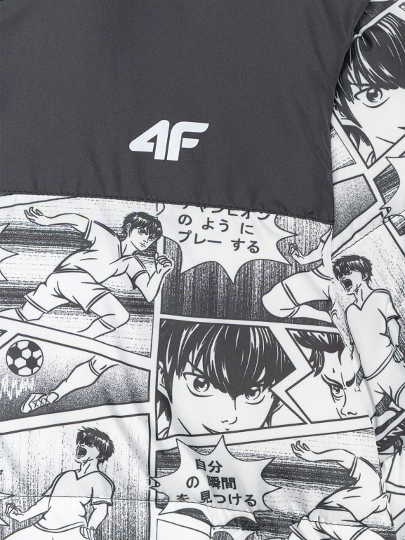 Chłopięca kurtka puchowa pikowana 4F 4FJRAW25TDJAM0749 - biała