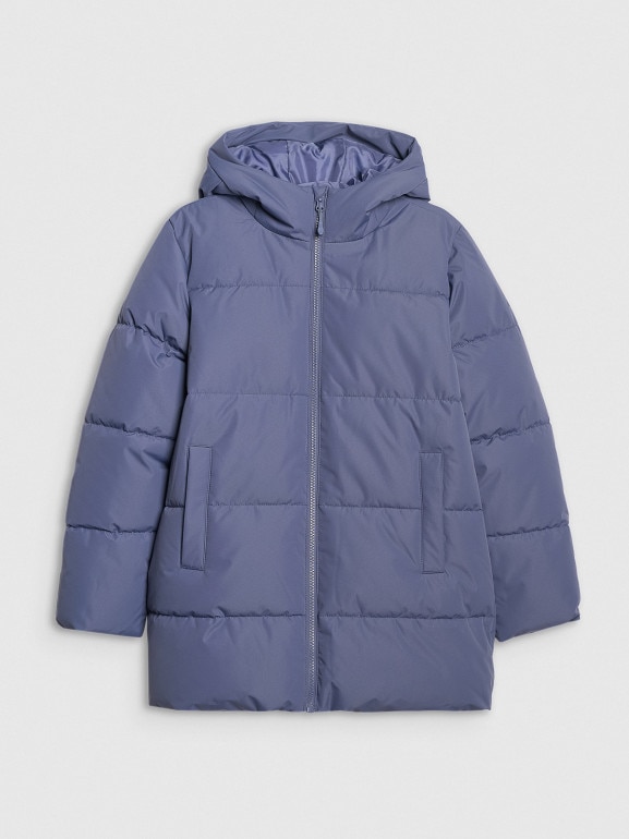 Chłopięca kurtka puchowa pikowana 4F 4FJRAW25TDJAM0805 - granatowa